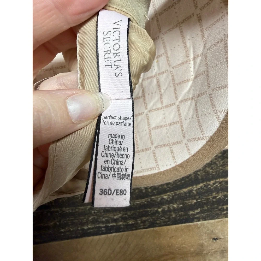 Victoria's Secret Perfect Shape Bra 36D Beige Marl Full Coverage Underwire 36D